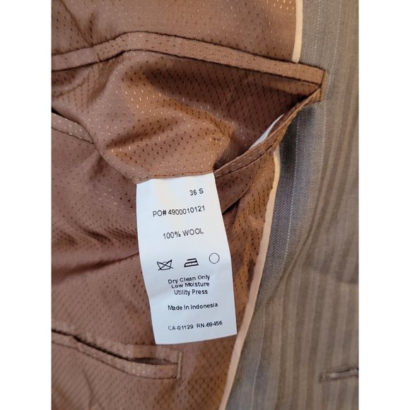 Michael Kors Men's 36S Sport Coat Jacket 100% Wool Beige 3-Button/Two-Vent B536 - Picture 9 of 12